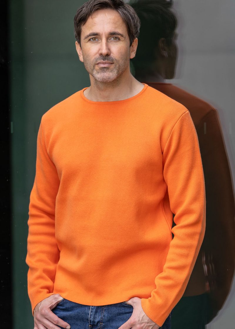 Pulli orange Herren - ein Baumwoll Pullover Herren von Connemara